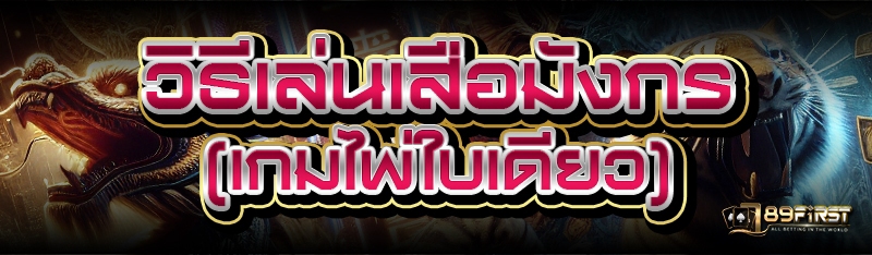 วิธีเล่นเสือมังกร (เกมไพ่ใบเดียว)